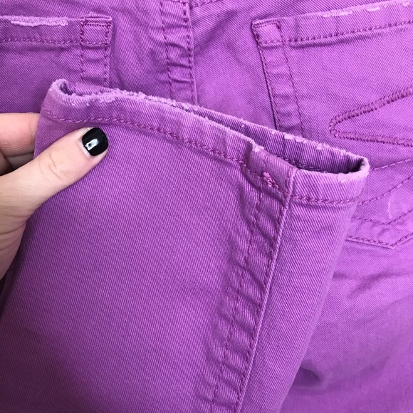 7 FOR ALL MANKIND Jeans Rosebud Purple Distressed - Picture 10 of 15
